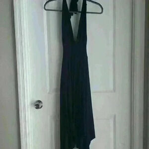 Black TART Halter Deep V dress. SZ XS.